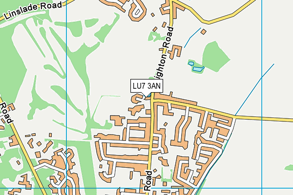 LU7 3AN map - OS VectorMap District (Ordnance Survey)