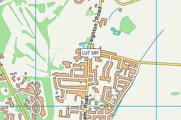 LU7 3AY map - OS VectorMap District (Ordnance Survey)