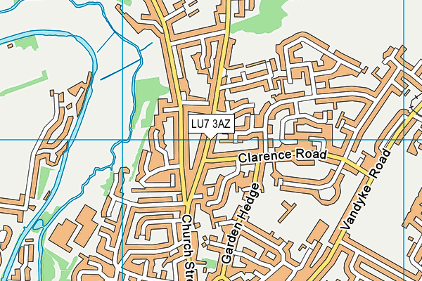 LU7 3AZ map - OS VectorMap District (Ordnance Survey)