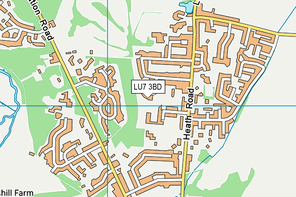 LU7 3BD map - OS VectorMap District (Ordnance Survey)