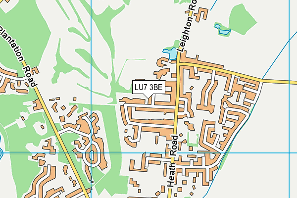 Oak Bank School map (LU7 3BE) - OS VectorMap District (Ordnance Survey)