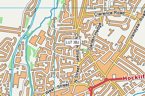 LU7 3BJ map - OS VectorMap District (Ordnance Survey)