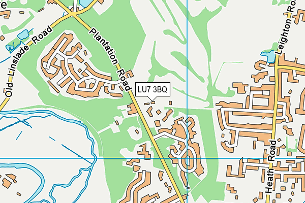 LU7 3BQ map - OS VectorMap District (Ordnance Survey)