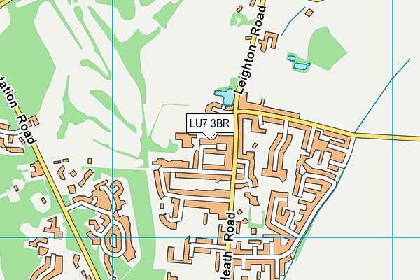 LU7 3BR map - OS VectorMap District (Ordnance Survey)