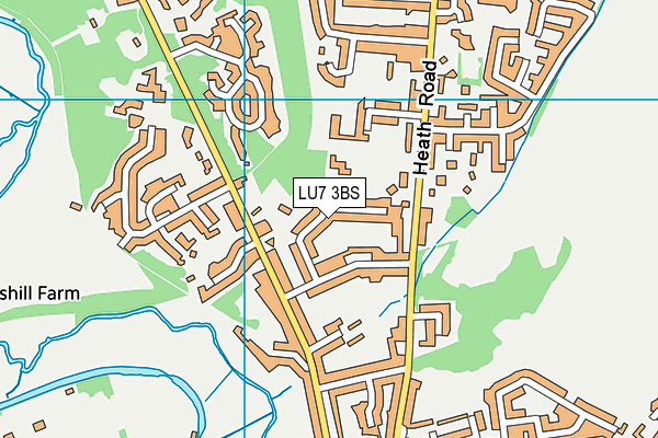LU7 3BS map - OS VectorMap District (Ordnance Survey)