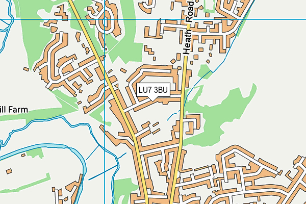 LU7 3BU map - OS VectorMap District (Ordnance Survey)
