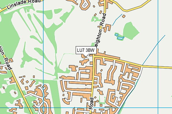 LU7 3BW map - OS VectorMap District (Ordnance Survey)