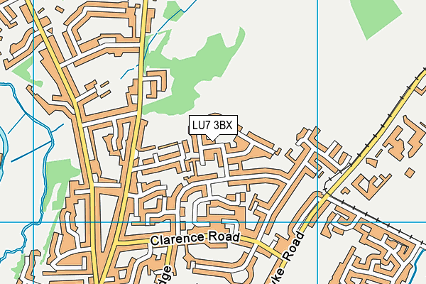 LU7 3BX map - OS VectorMap District (Ordnance Survey)
