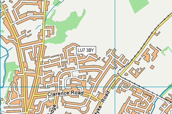 LU7 3BY map - OS VectorMap District (Ordnance Survey)