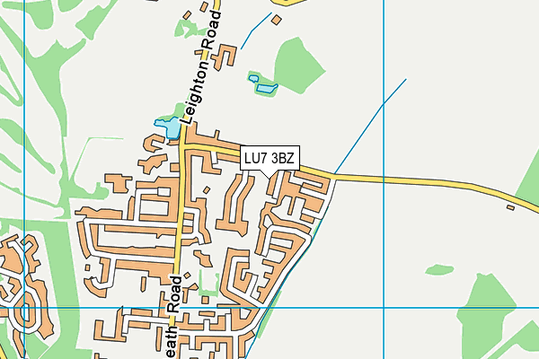 LU7 3BZ map - OS VectorMap District (Ordnance Survey)