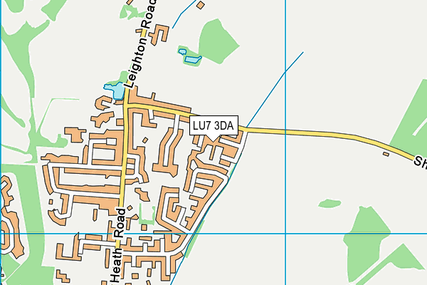 LU7 3DA map - OS VectorMap District (Ordnance Survey)