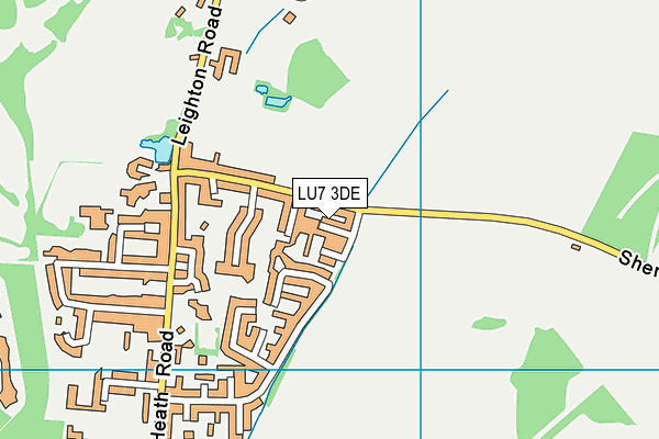 LU7 3DE map - OS VectorMap District (Ordnance Survey)