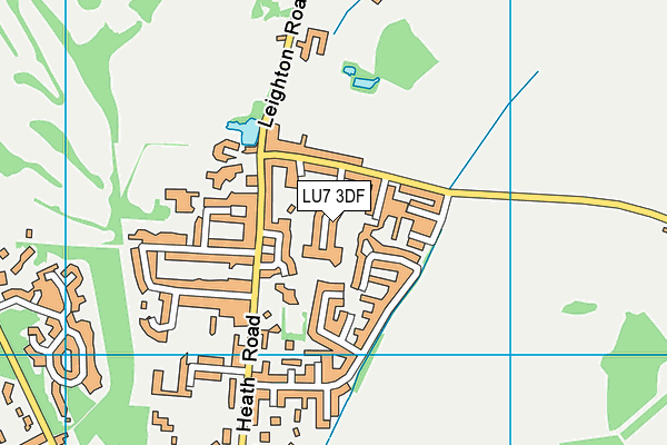 LU7 3DF map - OS VectorMap District (Ordnance Survey)