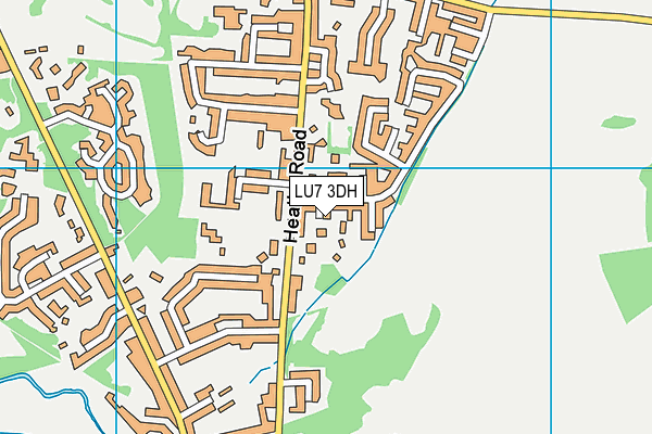 LU7 3DH map - OS VectorMap District (Ordnance Survey)