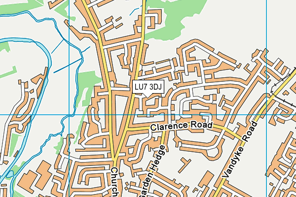 LU7 3DJ map - OS VectorMap District (Ordnance Survey)