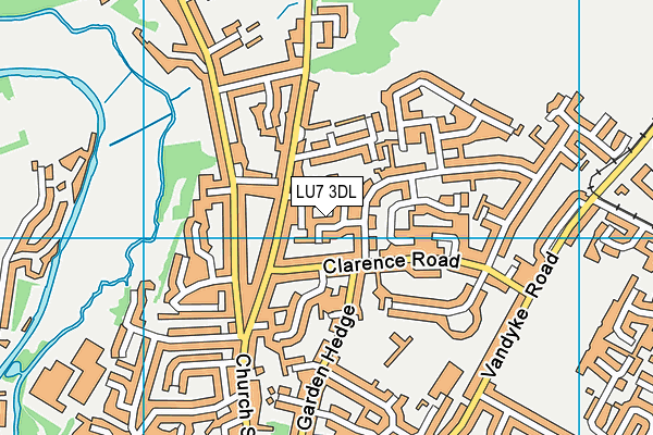 LU7 3DL map - OS VectorMap District (Ordnance Survey)