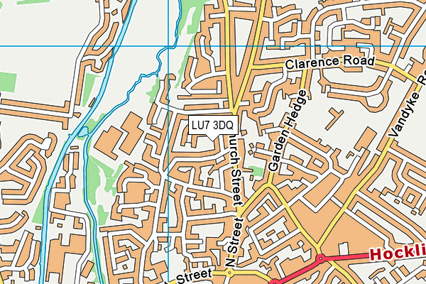 LU7 3DQ map - OS VectorMap District (Ordnance Survey)