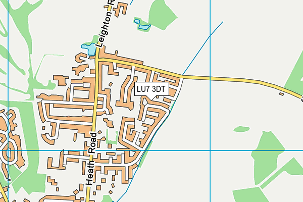 LU7 3DT map - OS VectorMap District (Ordnance Survey)