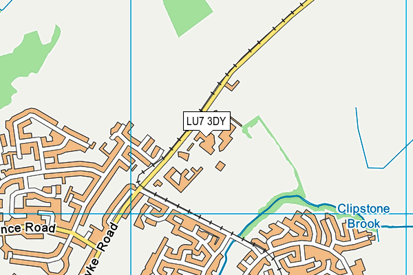 LU7 3DY map - OS VectorMap District (Ordnance Survey)