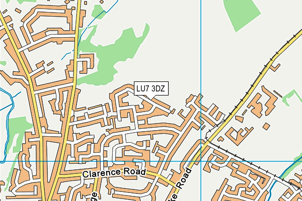LU7 3DZ map - OS VectorMap District (Ordnance Survey)