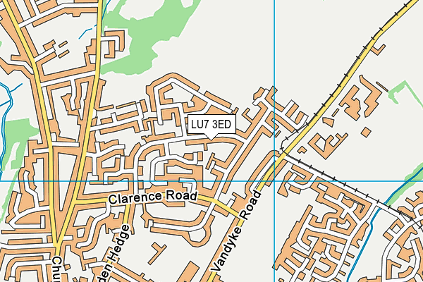 LU7 3ED map - OS VectorMap District (Ordnance Survey)