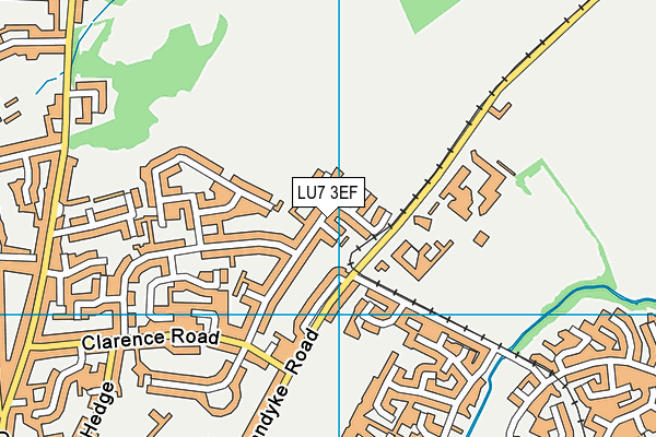 LU7 3EF map - OS VectorMap District (Ordnance Survey)