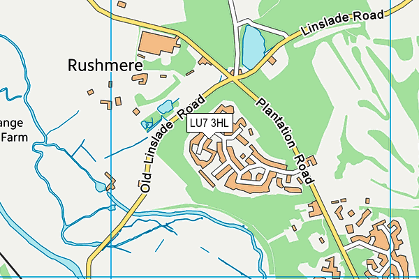 LU7 3HL map - OS VectorMap District (Ordnance Survey)