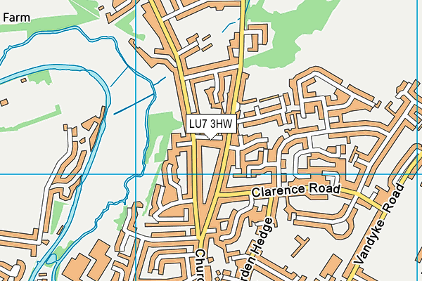 LU7 3HW map - OS VectorMap District (Ordnance Survey)