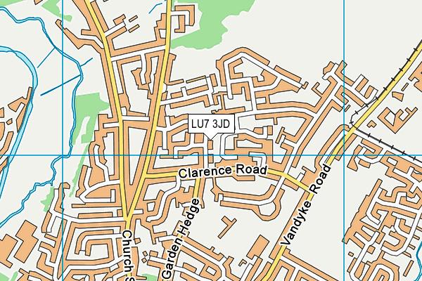 LU7 3JD map - OS VectorMap District (Ordnance Survey)