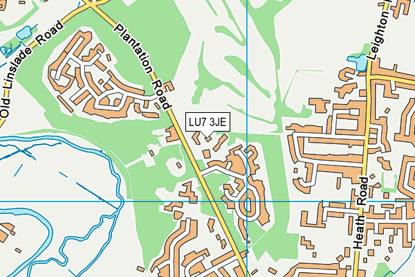 LU7 3JE map - OS VectorMap District (Ordnance Survey)