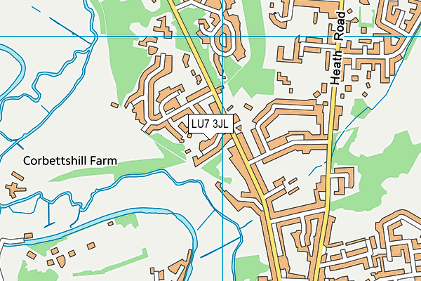 LU7 3JL map - OS VectorMap District (Ordnance Survey)