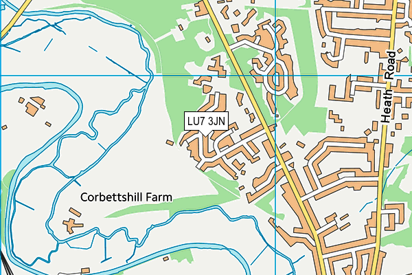 LU7 3JN map - OS VectorMap District (Ordnance Survey)