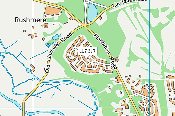 LU7 3JR map - OS VectorMap District (Ordnance Survey)
