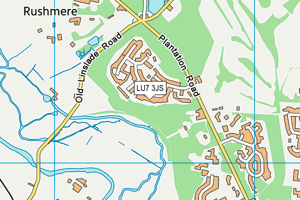 LU7 3JS map - OS VectorMap District (Ordnance Survey)