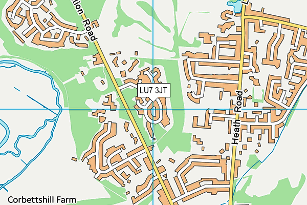 LU7 3JT map - OS VectorMap District (Ordnance Survey)