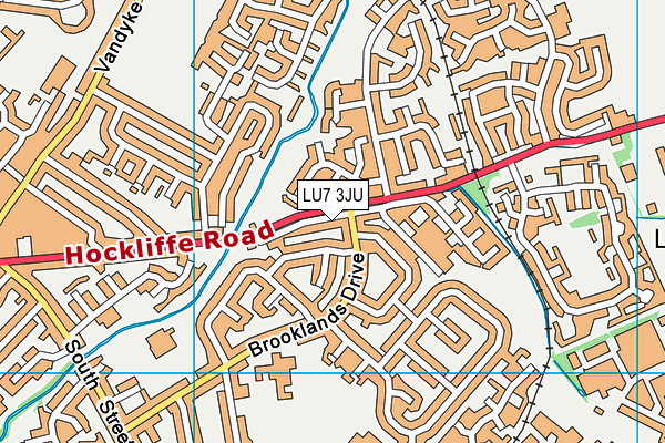 LU7 3JU map - OS VectorMap District (Ordnance Survey)