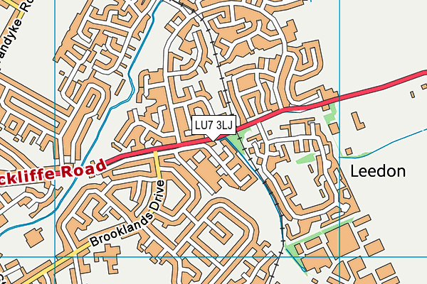 LU7 3LJ map - OS VectorMap District (Ordnance Survey)