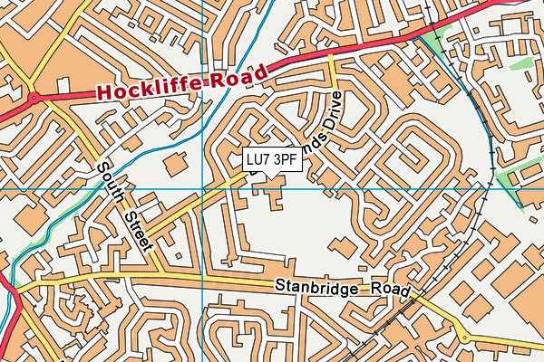 Brooklands Middle School map (LU7 3PF) - OS VectorMap District (Ordnance Survey)