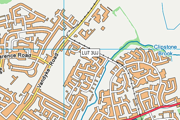 LU7 3UJ map - OS VectorMap District (Ordnance Survey)