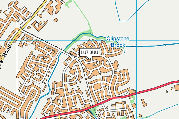 LU7 3UU map - OS VectorMap District (Ordnance Survey)