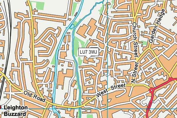 LU7 3WJ map - OS VectorMap District (Ordnance Survey)