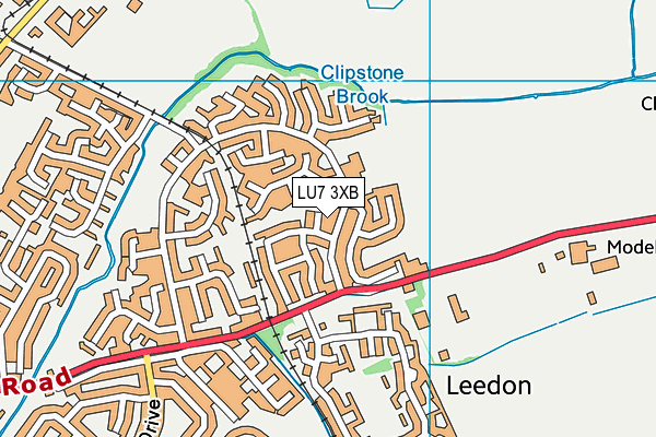 LU7 3XB map - OS VectorMap District (Ordnance Survey)