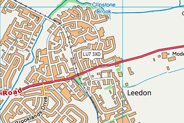 LU7 3XD map - OS VectorMap District (Ordnance Survey)