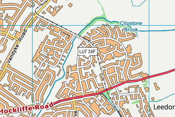 LU7 3XF map - OS VectorMap District (Ordnance Survey)