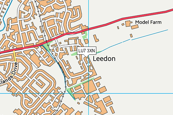 LU7 3XN map - OS VectorMap District (Ordnance Survey)