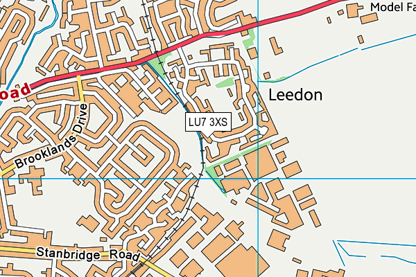 LU7 3XS map - OS VectorMap District (Ordnance Survey)