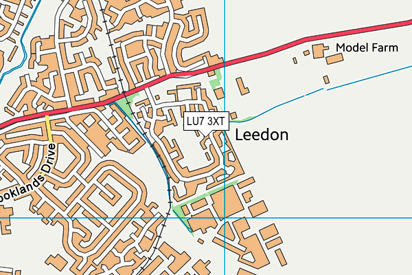 LU7 3XT map - OS VectorMap District (Ordnance Survey)