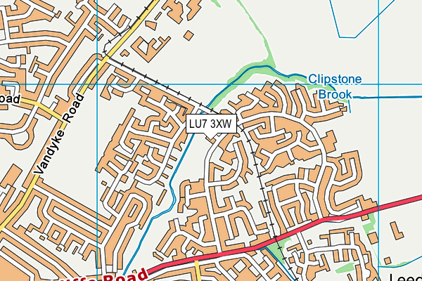 LU7 3XW map - OS VectorMap District (Ordnance Survey)