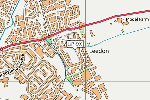 LU7 3XX map - OS VectorMap District (Ordnance Survey)