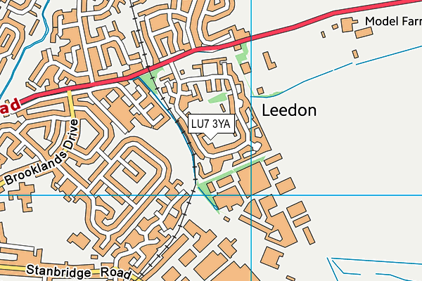 LU7 3YA map - OS VectorMap District (Ordnance Survey)